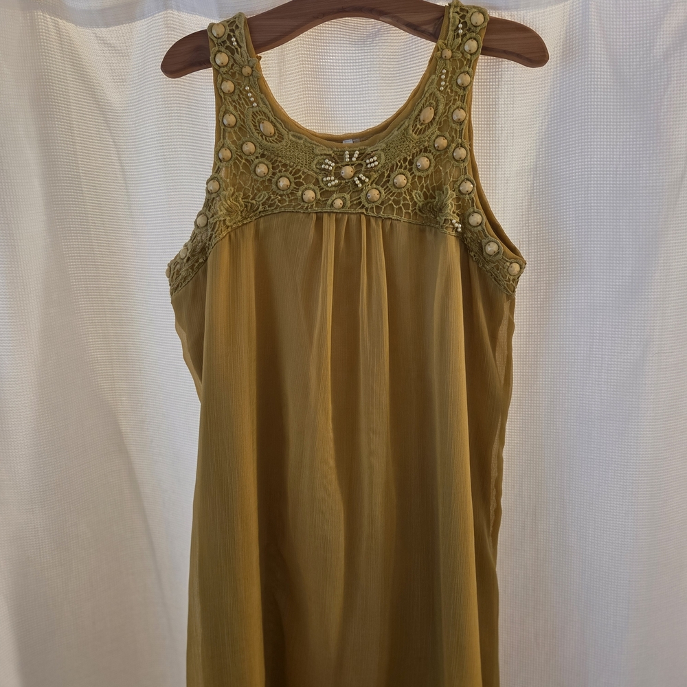 Umgee Mustard Yellow Embellished Top